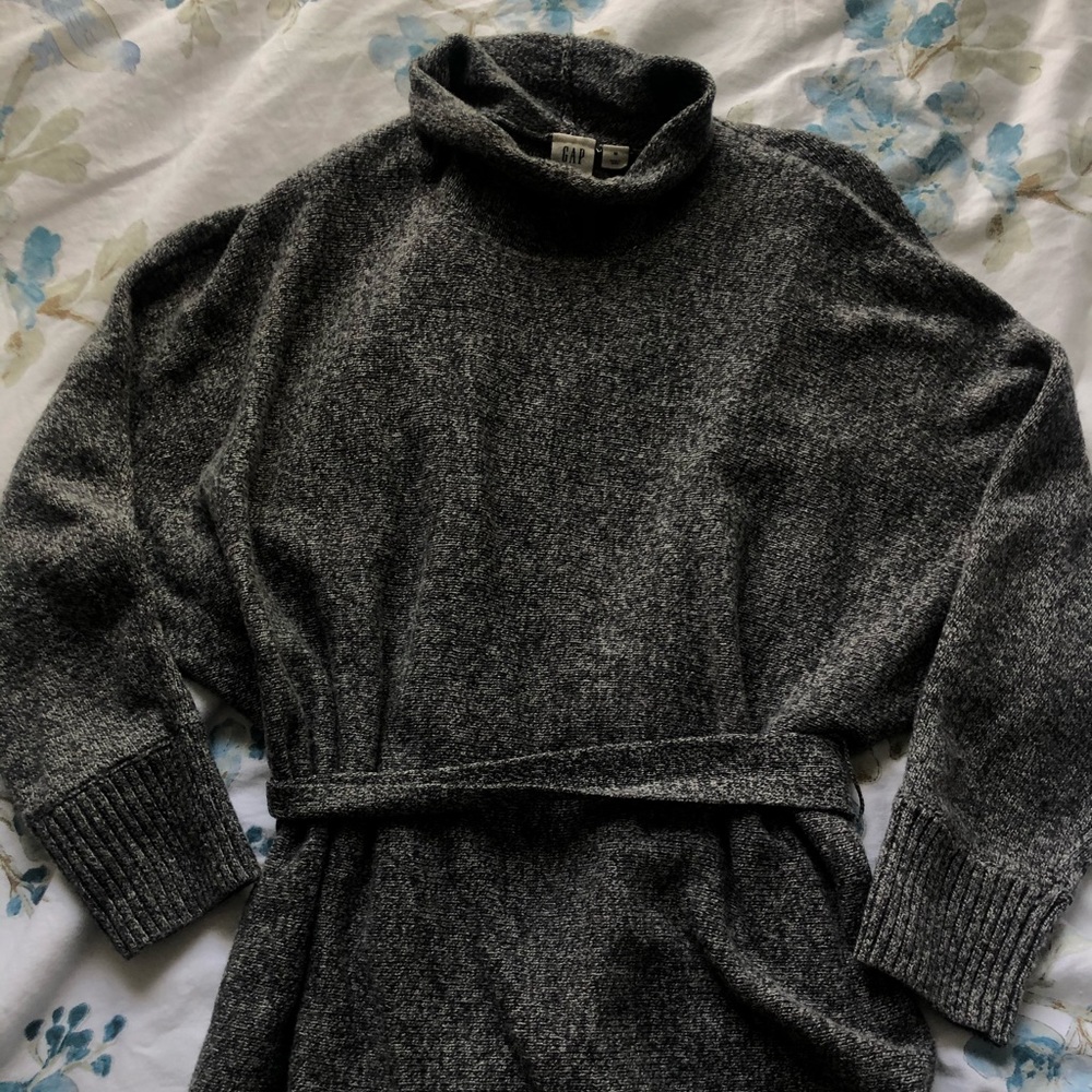 Gray sweater dress